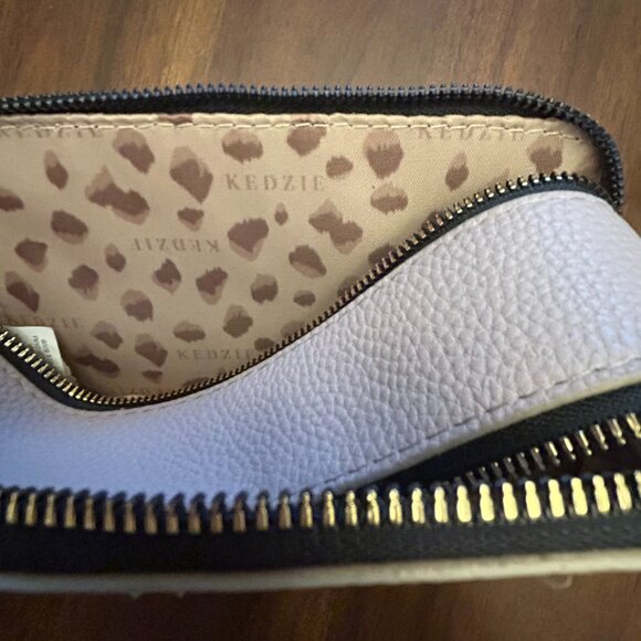 NWT Kedzie Vegan Leather Crossbody Bag Tan Small Removable Straps Zip Closure - Picture 14 of 16